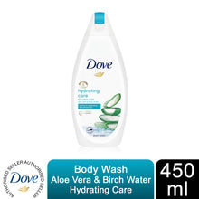 Load image into Gallery viewer, Dove Hydrating Care Aloe Vera &amp; Birch Water Body Wash, 450ml