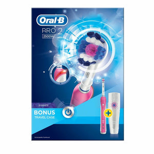 Oral-B Pro 2 2500 3D White Electric Rechargeable Toothbrush Pink