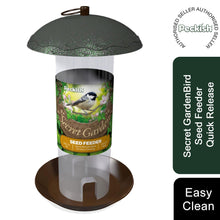 Load image into Gallery viewer, Peckish Secret GardenBird Seed Feeder Quick Release Base Easy Clean Round Perch