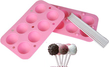 Load image into Gallery viewer, Hilly&#39;s Kitchen 8-Piece Silicone Lollipop Candy Cake Mold Tray With 16 Sticks