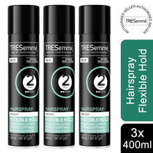 Load image into Gallery viewer, 3 Pack of 400ml Each Tresemme Professionals 24 H Frizz Control Hairspray