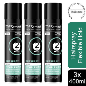 3 Pack of 400ml Each Tresemme Professionals 24 H Frizz Control Hairspray