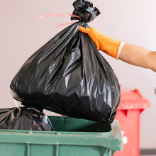 Load image into Gallery viewer, 6 Pack Tidyz Drawstring Refuse Sacks Bin Bags, Black, 50L