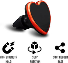 Load image into Gallery viewer, Car Vent Universal Dock Station Magnetic Car Phone Holder Heart Metallic Red
