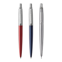 Load image into Gallery viewer, Parker Jotter Trio: Ballpoint Pen Blue Gel Pen Red &amp; Mechanical Pencil S.S