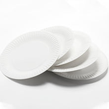 Load image into Gallery viewer, PMS 24pc White Disposable Paper Plates