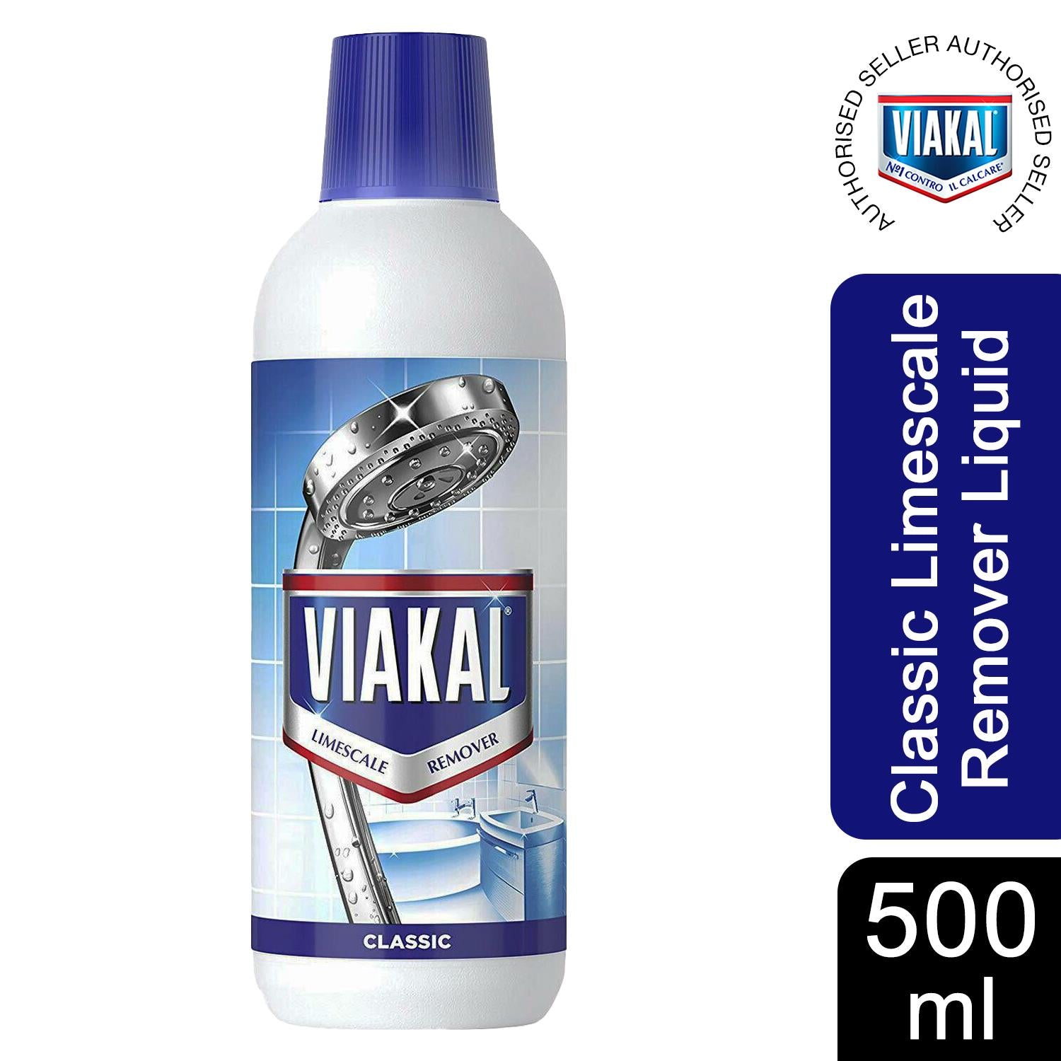 Viakal Classic Limescale Remover Liquid for Long lasting Shine, 500ml