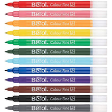 Load image into Gallery viewer, Berol Colouring Pens Felt Tip Assorted Fine Point 0.6mm Class Pack of 288