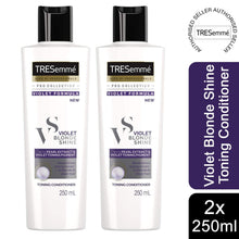 Load image into Gallery viewer, 2pk of 250ml Tresemme Violet Blonde Shine with Pearl Extract Toning Conditioner