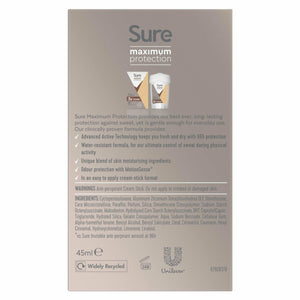 6x 45ml Sure Women 96 H Anti-Perspirant Deodrant Cream For Maximum Protection