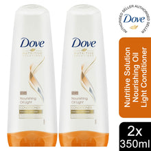 Load image into Gallery viewer, 2pk of 250ml Dove NutritiveSolution NourishingOil Light Conditioner For Dry Hair