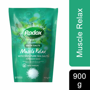 Radox Bath Salts Muscle Relax Bath Therapy, Peppermint,Pack of Six, 900gm