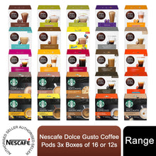 Load image into Gallery viewer, Nescafe Dolce Gusto Coffee Pods 3x Boxes of 16 or 12s inc Starbucks