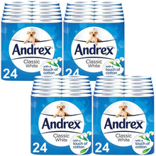 Load image into Gallery viewer, Andrex Toilet Roll Skin Kind, Gentle Clean, Classic or Supreme Quilts, 96 Rolls