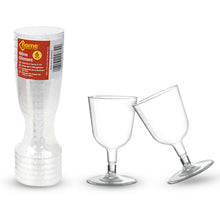 Load image into Gallery viewer, PMS Clear Plastic Wine Glasses Pack of 6
