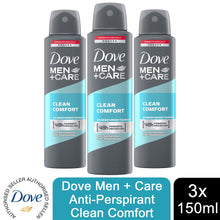 Load image into Gallery viewer, 3pk of 150ml Dove Men+Care 48H Powerful Protection Anti-Perspirant