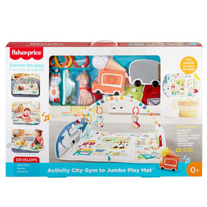 Fisher-Price Activity City Gym to Jumbo Play Mat with Toys