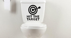 Aquarius Toilet Seat Vinyl Stickers for Standard Sized Toilets - Hit The Target