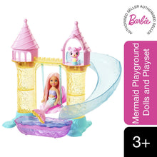 Load image into Gallery viewer, Barbie® Dreamtopia Chelsea Mermaid Doll, Merbear Figure and Playground Playset