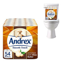 Load image into Gallery viewer, Andrex Toilet Roll Touch of Care with Shea Butter Toilet Paper, 108 Rolls