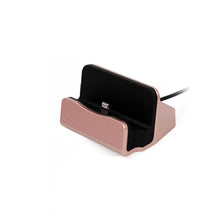 Load image into Gallery viewer, Aquarius Desktop Charging Dock with Braided Cables, Rose Gold