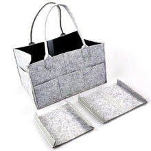 Load image into Gallery viewer, Multi-purpose Caddy Felt Changing Nappy Kids Organiser Bag - Grey