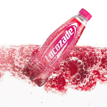 Load image into Gallery viewer, 12 Pk of 900ml Lucozade Energy Raspberry Ripple Sugar-Free Sparkling EnergyDrink