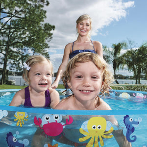 Bestway Fill-N-Fun Sparking Sea Paddling Pool for Kids 122 x 25 cm, 1pk