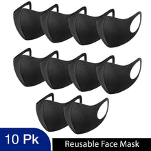 Load image into Gallery viewer, Unisex Face Mask Washable, Reusable, Breathable &amp; Ear Loops 3D Shape Mask, Black