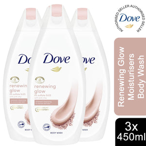 Dove Hydrating Care, Purifying Detox & Renewing Glow Body Wash 450ml, 3pk or 6pk