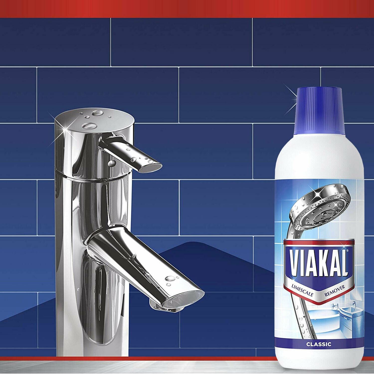 Viakal Classic Limescale Remover Liquid for Long lasting Shine, 500ml