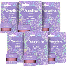 Load image into Gallery viewer, 6x of 10g Vaseline Satin NonSticky &amp; LongLasting Dani Dyer SweetCherry Lip Balm
