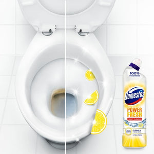 6x Domestos Power Fresh Antibacterial Toilet Cleaner Citrus Fresh, 700 ml