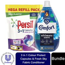 Load image into Gallery viewer, Laundry Bundle 1x50W Persil Colour Capsules &amp; 1x58W Comfort Fabric Conditioner