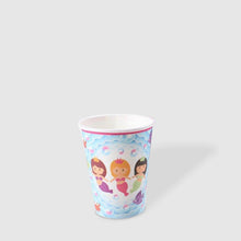Load image into Gallery viewer, Mermaid Design Disposable 12 Paper Cups For Picnics, Parties &amp; Barbecues