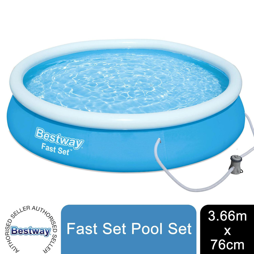 Bestway Inflatable Family Paddling Swimming Round Pool 12ft X 30