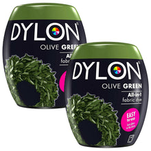 Load image into Gallery viewer, DYLON Washing Machine Fabric Dye Pod, Olive Green, 2 Packs of 350g