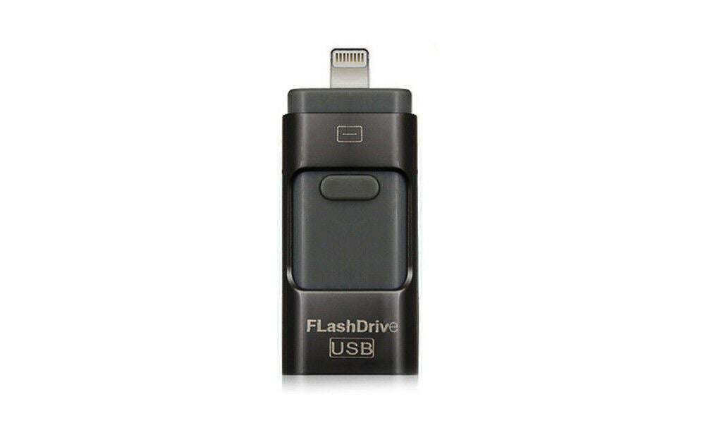 iFlash Drive for iPhone or iPad easy transfer of Music, Video-Black, 32gb