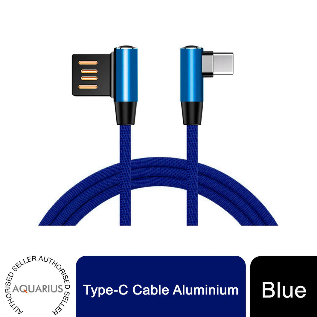 Aquarius Universal Type-C Cable Aluminium, Blue
