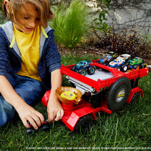 Load image into Gallery viewer, The Hot Wheels Downhill Race &amp; Go Race Track with a Monster Truck &amp; a Car Toy