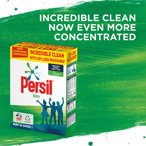 10x Persil Bio Washing Powder with Biodegradable Ingredients, 3kg, 60 Wash