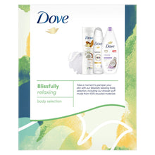Load image into Gallery viewer, Dove Blissfully Relaxing Body Wash 3pcs Gift Set For Her with Shower Puff