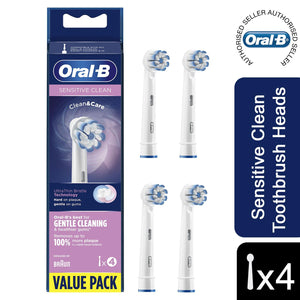4xOral-B FlossAction, CrossAction, 3D White or Sensi Clean Toothbrush RefillHead