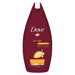 6 Pack Dove Pro Age Body Wash with 0% Sulfate SLES, 450ml