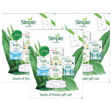 Load image into Gallery viewer, Simple Book of Treat Face Sheet Masks 4pcs Gift Set For Her with Headband