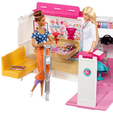 Load image into Gallery viewer, Barbie® Careers Care Clinic Ambulance with Accessories, Role Model, Light &amp; Sound