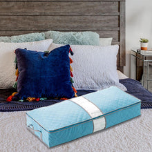 Load image into Gallery viewer, Large Zipped Handles Non-Woven Space Saving Storage Bag Blue