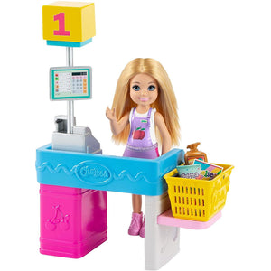Barbie Chelsea Supermarket Playset with Doll and Accessories