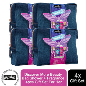 Impulse Discover More Beauty Bag Shower+Fragrance 4pcs Gift Set For Her