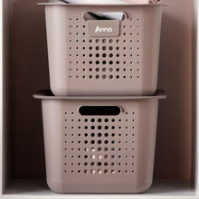 Load image into Gallery viewer, SmartStore Basket Recycled Storage Box With Plastic Lid, White or Taupe